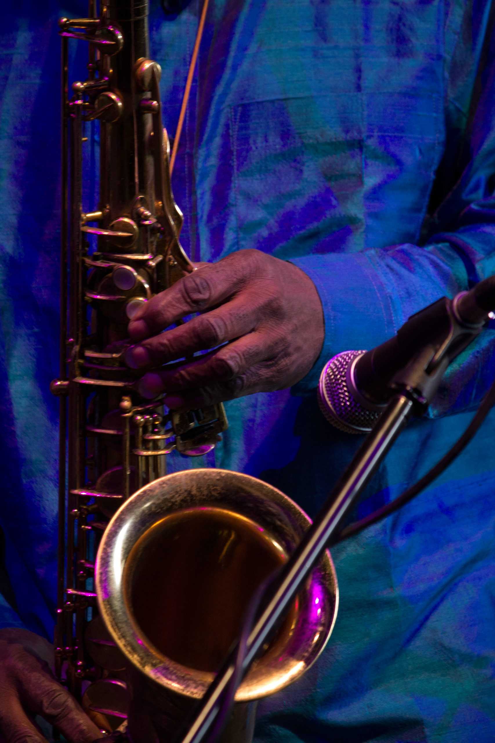Pharoah Sanders @ Marfa Myths 3/11/17 - photo by Bijan Zadeh
