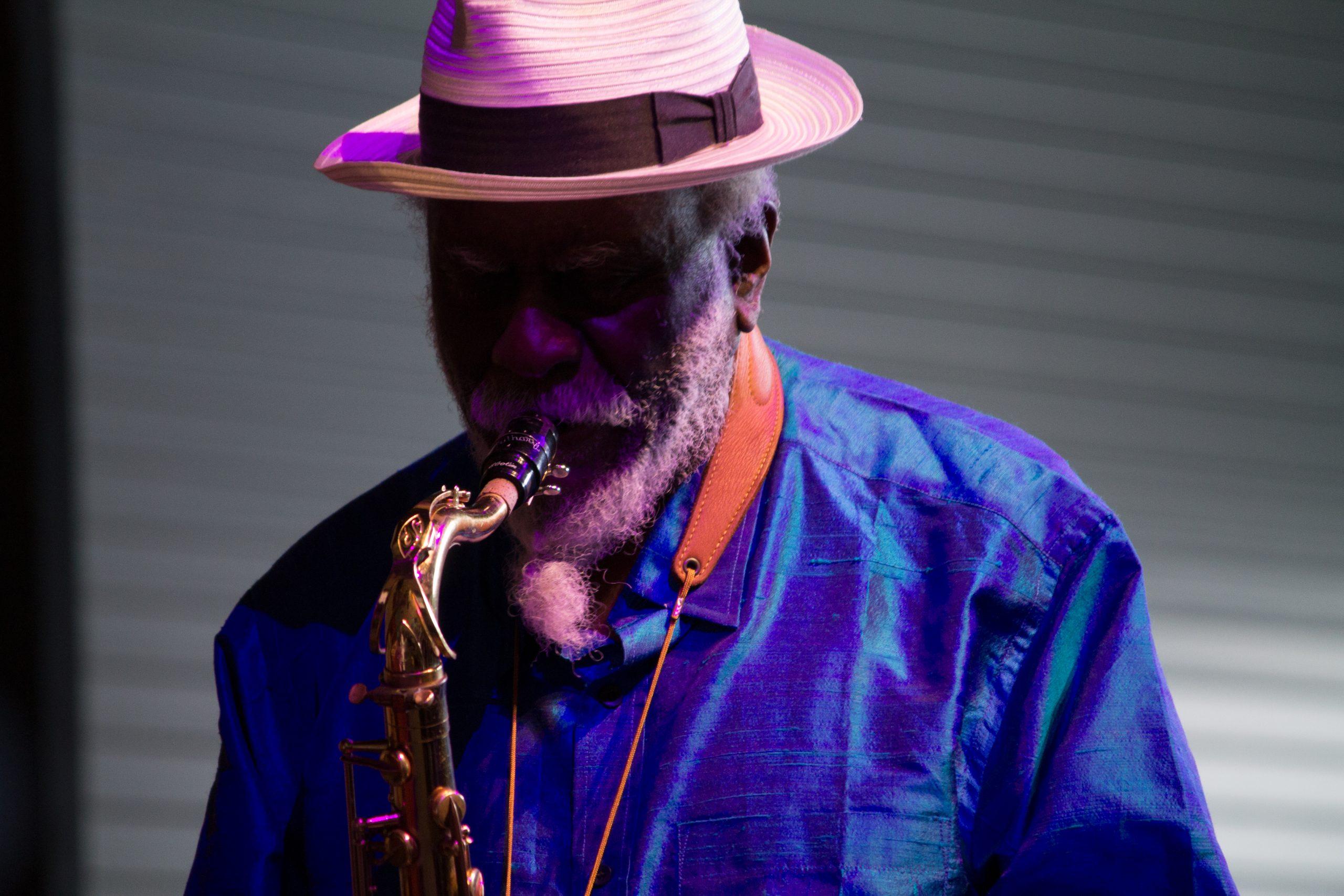 Pharoah Sanders @ Marfa Myths 3/11/17 - photo by Demir Candas